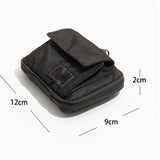 Men Nylon Zipper Short Wallet Japanese Mini Purses Unisex Handbag Wallet