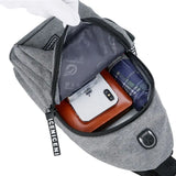 One Shoulder Backpack Sling Bag USB Boys Cycling Sports Travel Bag