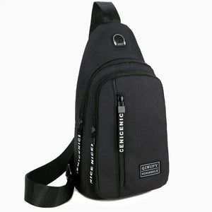 One Shoulder Backpack Sling Bag USB Boys Cycling Sports Travel Bag