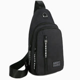 One Shoulder Backpack Sling Bag USB Boys Cycling Sports Travel Bag