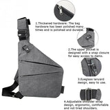 Men Oxford Fabric Messenger Sports Wallet Adjustable Strap Outdoor Traveling