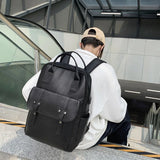Men PU Leather Backpack Travel Casual Mochila Waterproof Student Book Bags