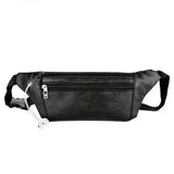 Men PU Leather Belt Bum Waist Pouch Fanny Pack Crossbody Shoulder Bag