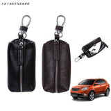 PU Leather Zipper Key Wallet Unisex Car Key Holders