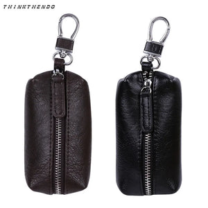 PU Leather Zipper Key Wallet Unisex Car Key Holders