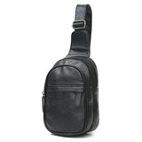 Men PU Leather Chest Bag Satchel Pack CrossBody Messenger Shoulder Bag