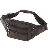 Men PU Leather Waist Bag Travel Sports Running Mobile Phone Wallet