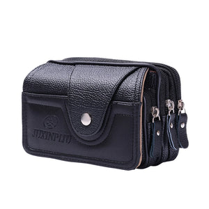Waterproof PU Waist Bag Mobile Phone Belt Pouch for Outdoor Sports