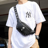 Men Punk Skull Waist Bag Belt Pack Fanny Pack Hip Packs Outdoor Crossbody Bags