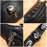Skull Pattern Fanny Pack Hip Packs Multifunction Outdoor Male Waist Pack
