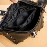 Men Punk Skull Waist Bag Belt Pack Fanny Pack Hip Packs Outdoor Crossbody Bags