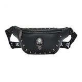 Men Punk Skull Waist Bag Belt Pack Fanny Pack Hip Packs Outdoor Crossbody Bags