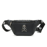 Men Punk Skull Waist Bag Belt Pack Fanny Pack Hip Packs Outdoor Crossbody Bags