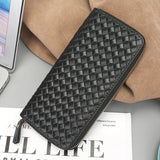 Men Leather Long Wallet Cow Leather Clutch Bag Business Billfold