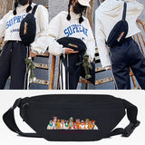 Red Hat Dog Print Waist Bag Crossbody Shoulder Pack