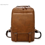 Retro Casual Leather Backpack for School Women Teenagers
