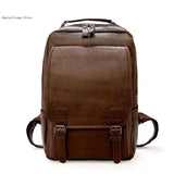 Retro Casual Leather Backpack for School Women Teenagers