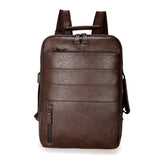 Retro Casual Leather Backpack for School Women Teenagers