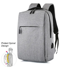 Men School Backpack with Laptop Charging Port Water Resistant Bag114