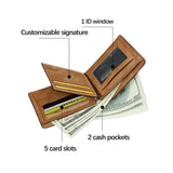 Men Short Personalized Picture Text Purse Carving Photo Wallet Father's Gift