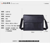 Men Shoulder Bag Cow Leather Messenger Sling Bag