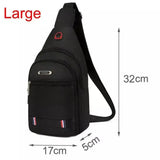 Men Shoulder Bag Leisure Waterproof Oxford Cloth Crossbody Chest Bag