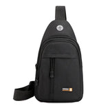 Men Shoulder Bag Travel Backpack Sports Chest Bag with Earphone Hole