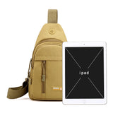 Men Shoulder Bag Travel Backpack Sports Chest Bag with Earphone Hole
