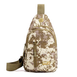 Men Shoulder Bag Travel Backpack Sports Chest Bag with Earphone Hole