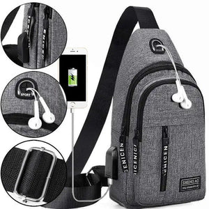 Men Shoulder Bags Nylon Waist Packs Sling Bag Crossbody Outdoor Sport Shoulder C