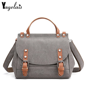Canvas Crossbody Messenger Bag Student Travel Shoulder Bag