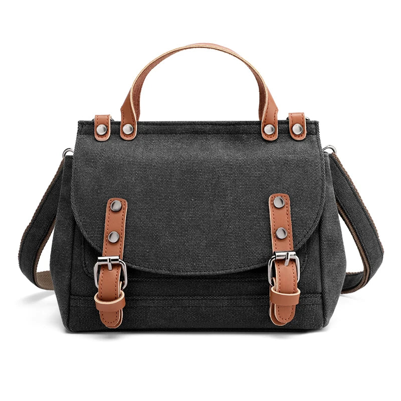 Canvas Crossbody Messenger Bag Student Travel Shoulder Bag