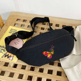 Men Shoulder Satchels Waist Pack Chest Backpack Butterfly Print Mini