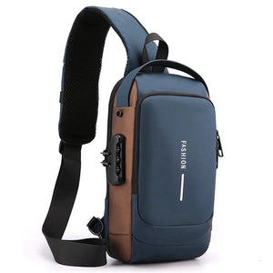 Men Sling Backpack Cross body Chest Bag Anti-theft Travel Motorcycle Rider
