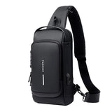 Men Sling Backpack Cross body Chest Bag Anti-theft Travel Motorcycle Rider