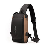 Men Sling Backpack Cross body Chest Bag Anti-theft Travel Motorcycle Rider