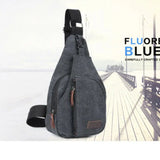 Men Sling Bag Chest Cross Body Shoulder Canvas Messenger Pack Travel Hiking