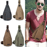 Men Sling Bag Chest Cross Body Shoulder Canvas Messenger Pack Travel Hiking