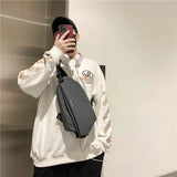 Men Sling Chest Bag Single Shoulder Backpack Waterproof Nylon 3 Zipper Pocket