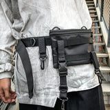 Men Small Square Shoulder Bag Mini Hip Hop Style Casual Crossbody Bag