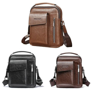 Men Softy Crossbody Bag Retro Messenger Handbag