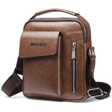 Men Softy Crossbody Bag Retro Messenger Handbag