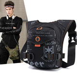 Men Sports Chest Bag Nylon Drop Leg Bags Hip Bum Belt Bag Waist Fanny Pack