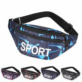 Sports Print Waist Pack Shoulder Bag Crossbody Bag Couple Mode