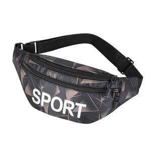 Sports Print Waist Pack Shoulder Bag Crossbody Bag Couple Mode