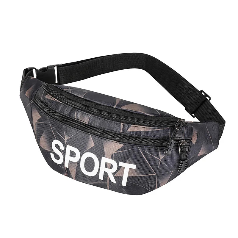Sports Print Waist Pack Shoulder Bag Crossbody Bag Couple Mode