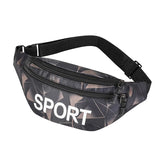 Sports Print Waist Pack Shoulder Bag Crossbody Bag Couple Mode