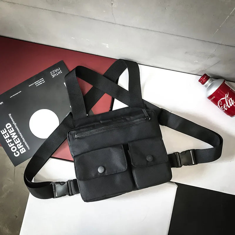 Men Tactical Vest Waist Bag Hip-hop Chest Rig Bag for Men