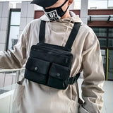 Men Tactical Vest Waist Bag Hip-hop Chest Rig Bag for Men