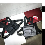 Men Tactical Vest Waist Bag Hip-hop Chest Rig Bag for Men
